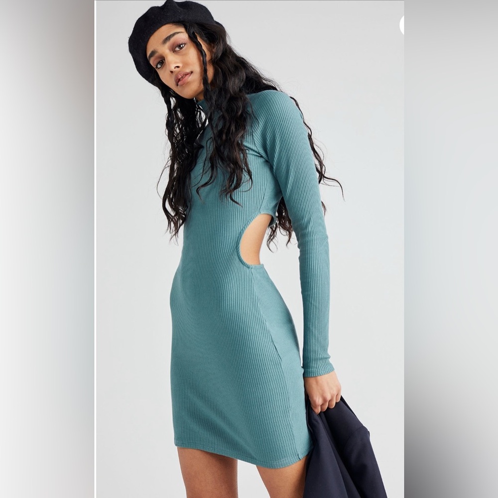 Free People Elegant Pine Turtleneck Dress
